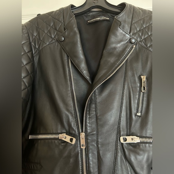 Balenciaga Black Quilted Leather Jacket - Picture 2 of 10